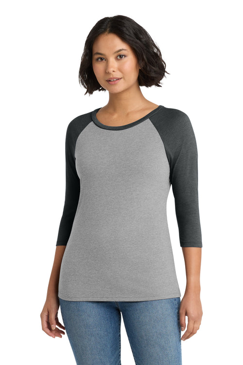 District ®  Women's Perfect Tri ®  3/4-Sleeve Raglan. DM136L