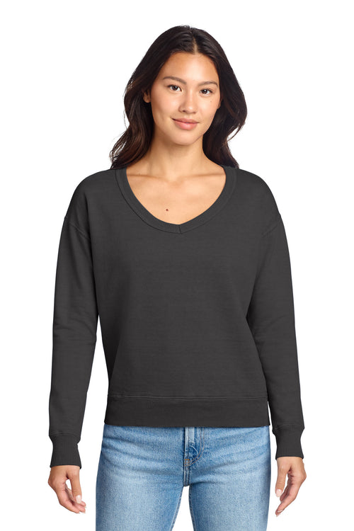 Port & Co ®  Women's Beach Wash ®  Garment-Dyed V-Neck Sweatshirt LPC098V